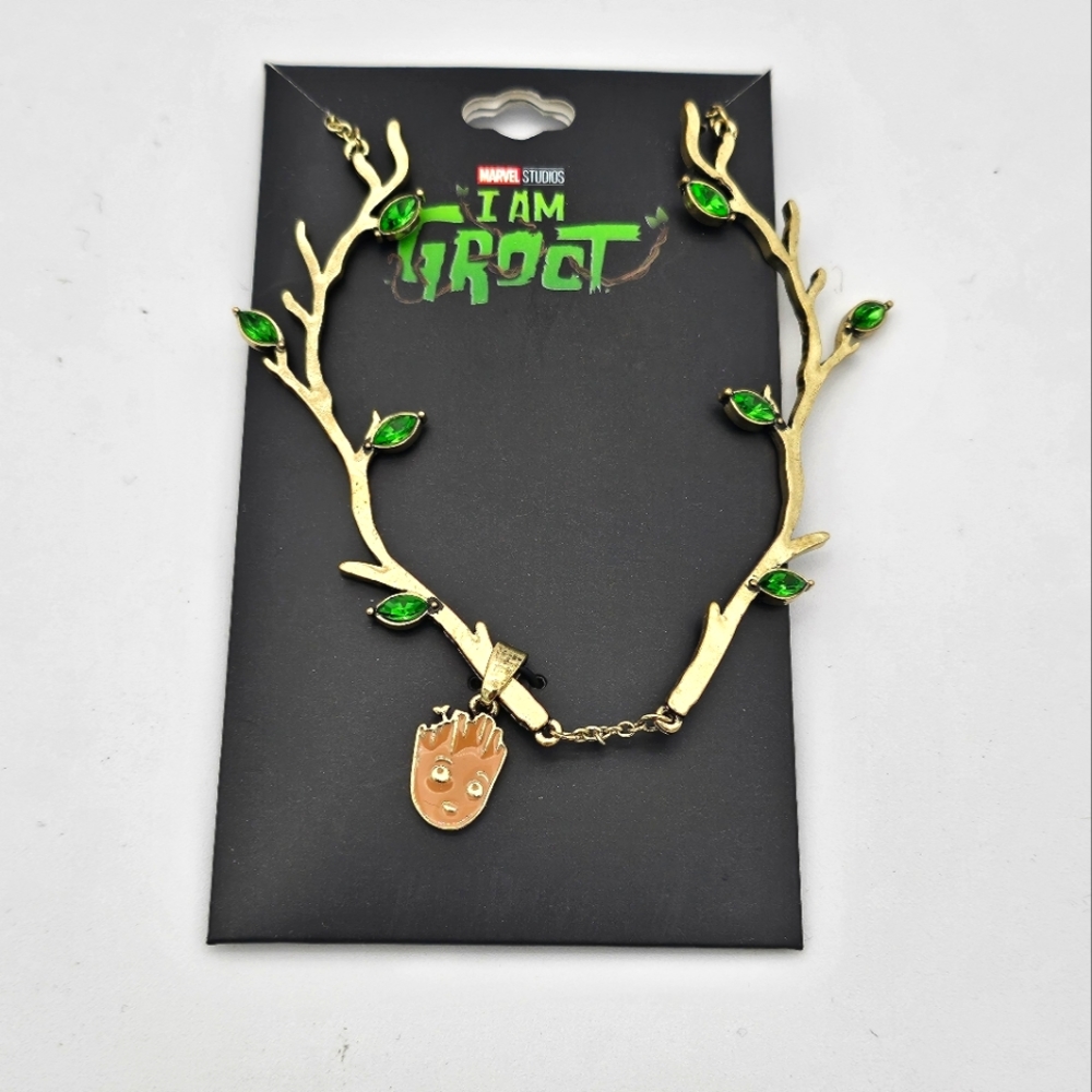 I Am Groot Marvel Charm Necklace Branches NWT